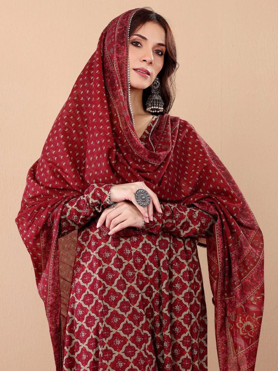 Fully Stiched Rayzon Printed Kurti Pant Dupatta - Image 2