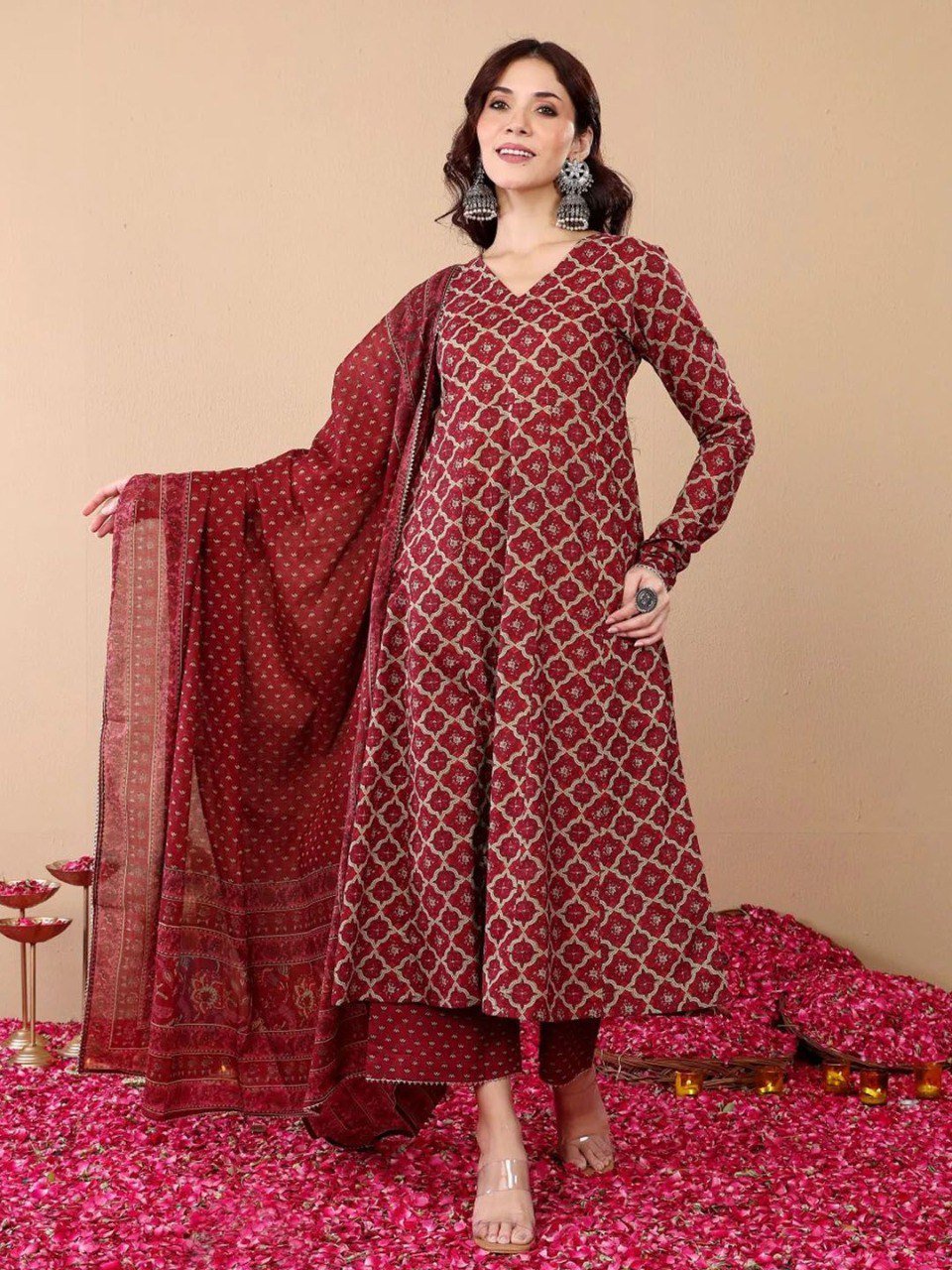 Fully Stiched Rayzon Printed Kurti Pant Dupatta - Image 3