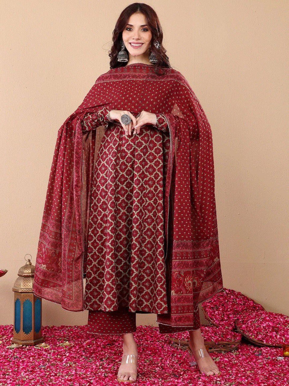 Fully Stiched Rayzon Printed Kurti Pant Dupatta - Image 4