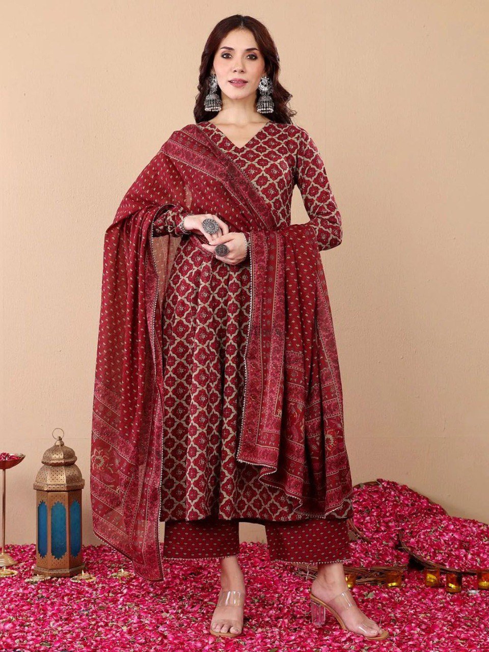 Fully Stiched Rayzon Printed Kurti Pant Dupatta - Image 5