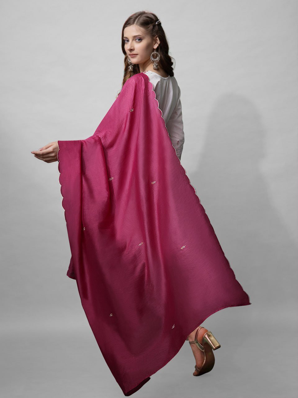 Fully Stiched Cotton Kurti Pant Dupatta - Image 2