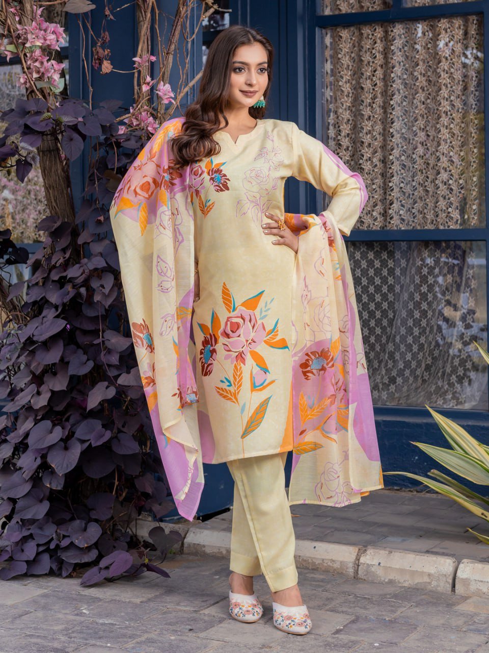 Fully Stiched Cotton Kurti Pant Dupatta