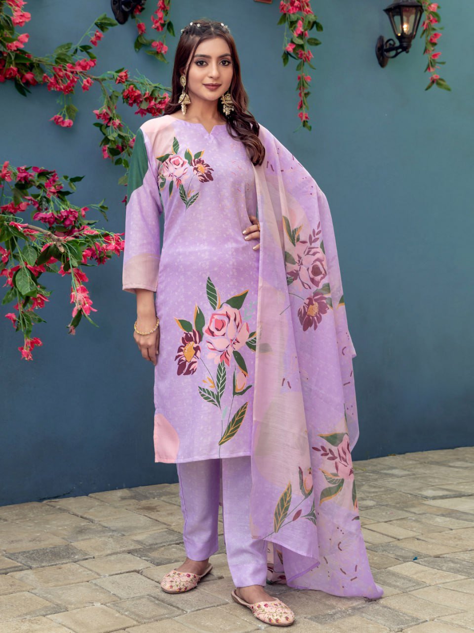 Fully Stiched Cotton Kurti Pant Dupatta