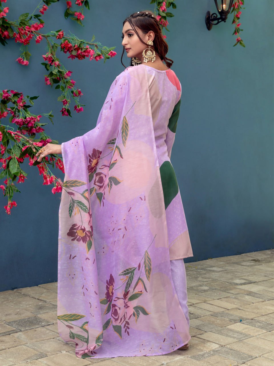 Fully Stiched Cotton Kurti Pant Dupatta - Image 3