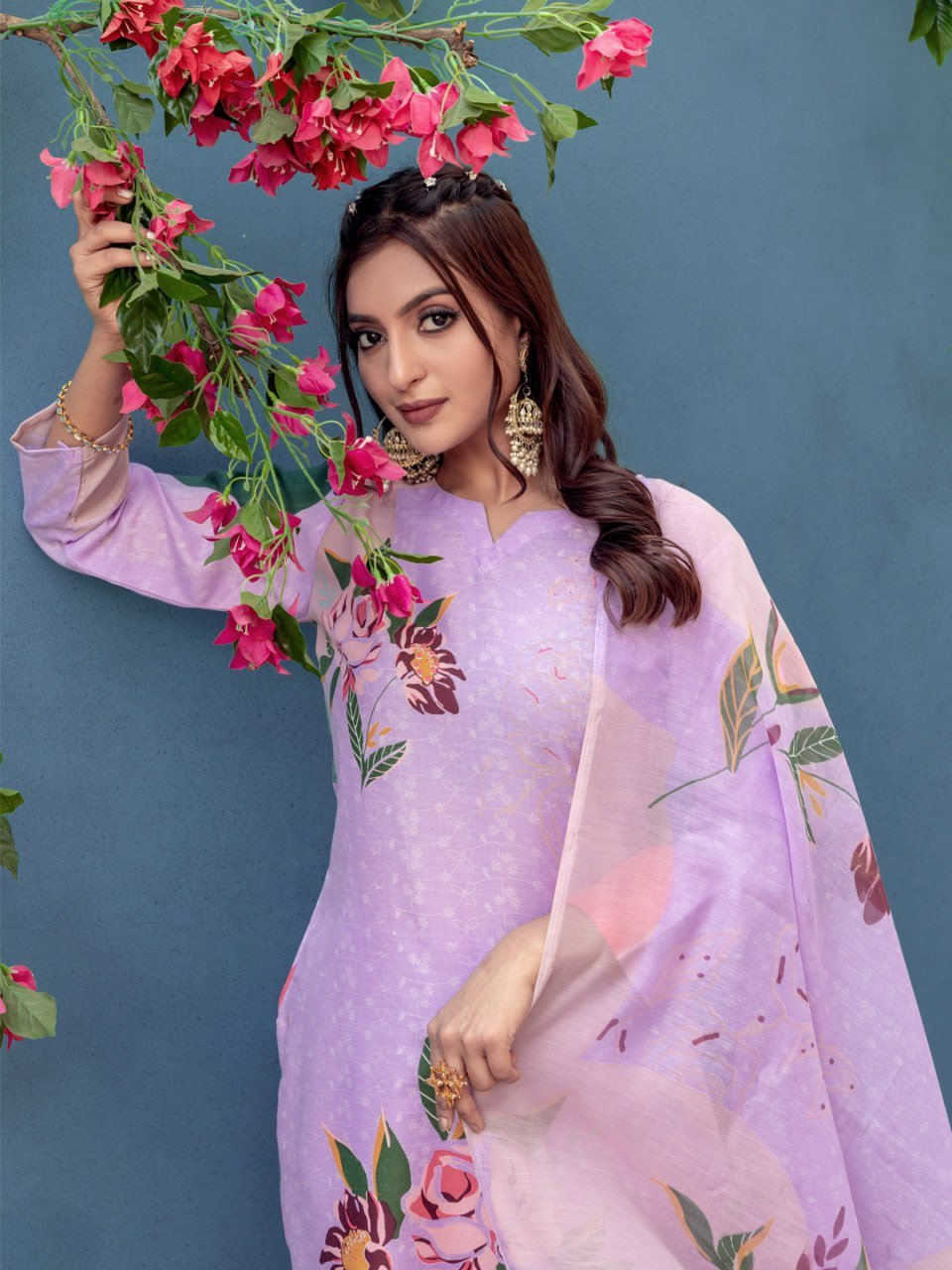 Fully Stiched Cotton Kurti Pant Dupatta - Image 5