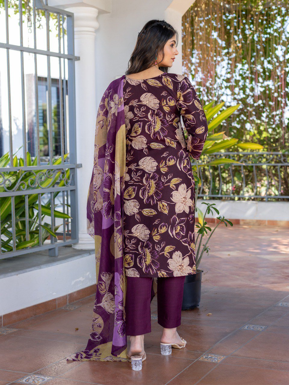 Fully Stiched Cotton Kurti Pant Dupatta - Image 3