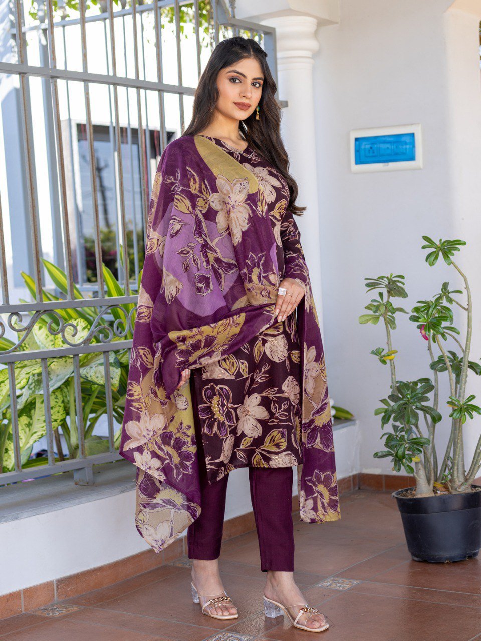 Fully Stiched Cotton Kurti Pant Dupatta - Image 5