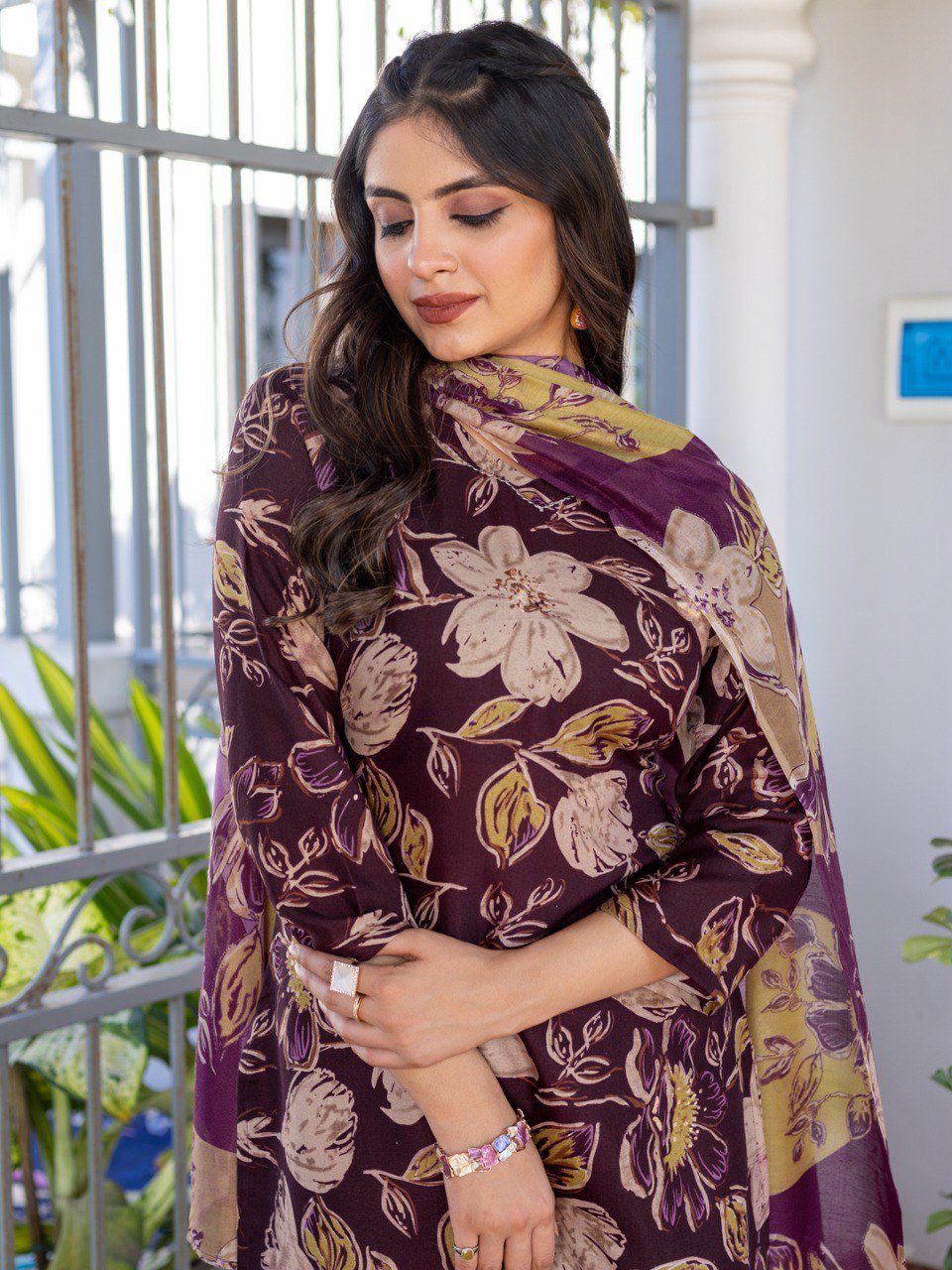 Fully Stiched Cotton Kurti Pant Dupatta - Image 6