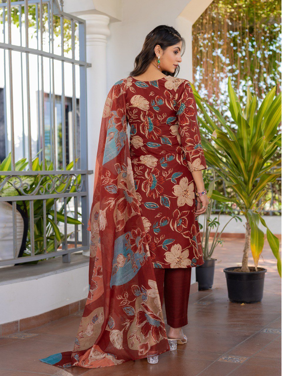 Fully Stiched Cotton Kurti Pant Dupatta - Image 7