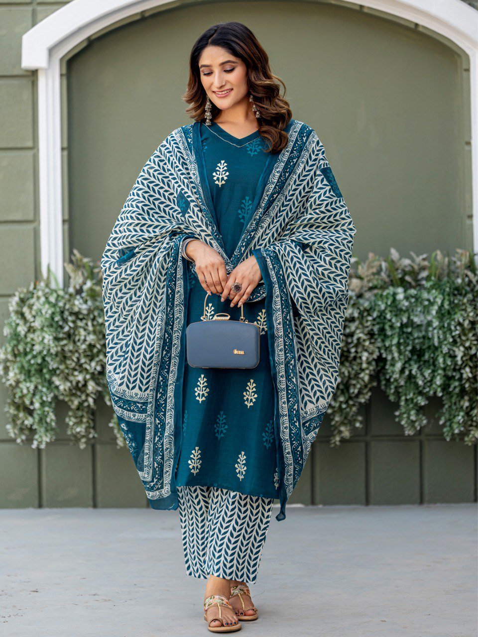 Fully Stiched Cotton Kurti Pant Dupatta