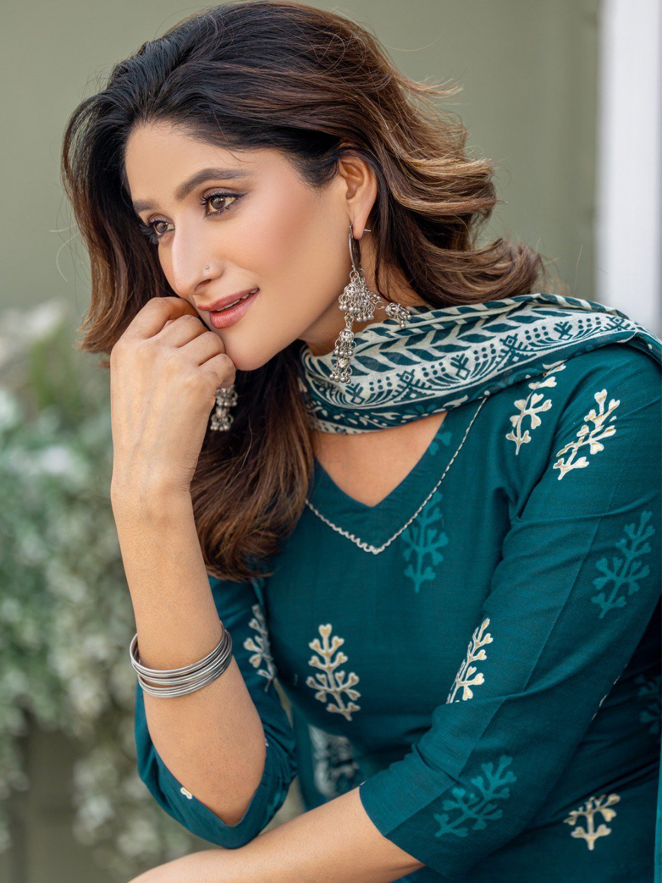 Fully Stiched Cotton Kurti Pant Dupatta - Image 4