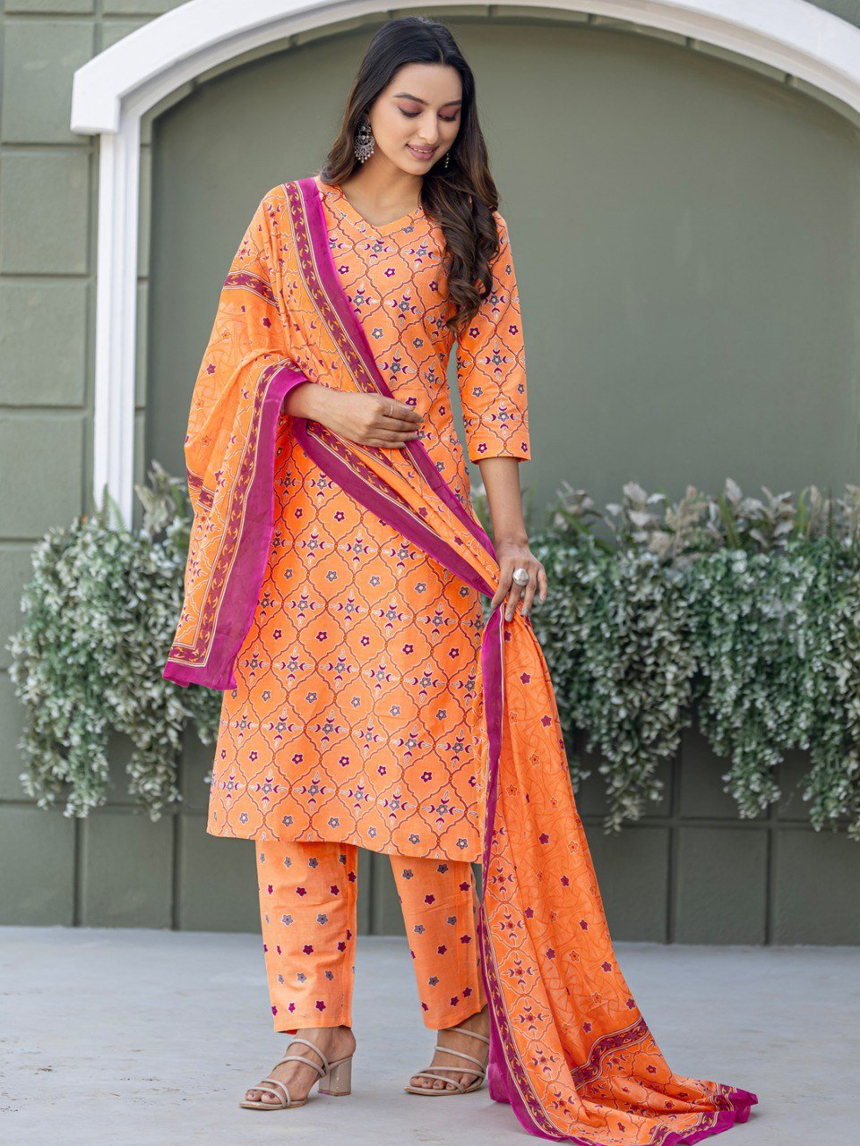 Fully Stiched Cotton Kurti Pant Dupatta