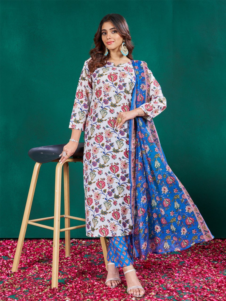 Fully Stiched Cotton Kurti Pant Dupatta
