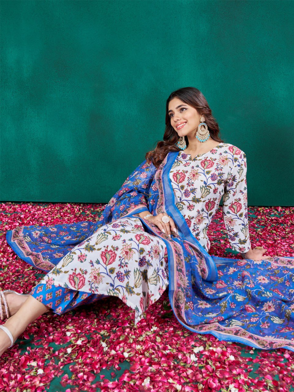 Fully Stiched Cotton Kurti Pant Dupatta - Image 4