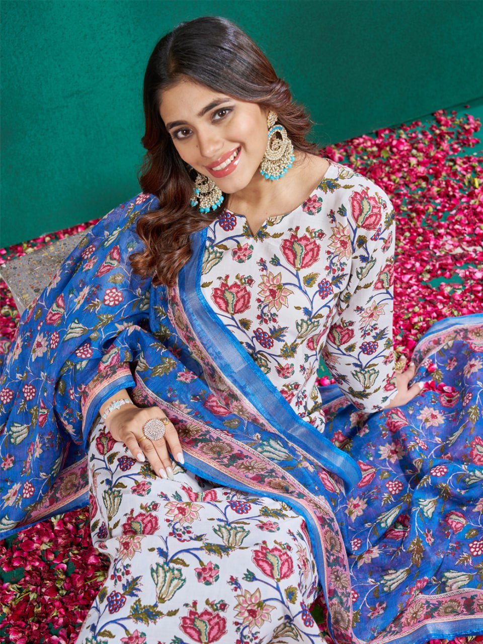 Fully Stiched Cotton Kurti Pant Dupatta - Image 5