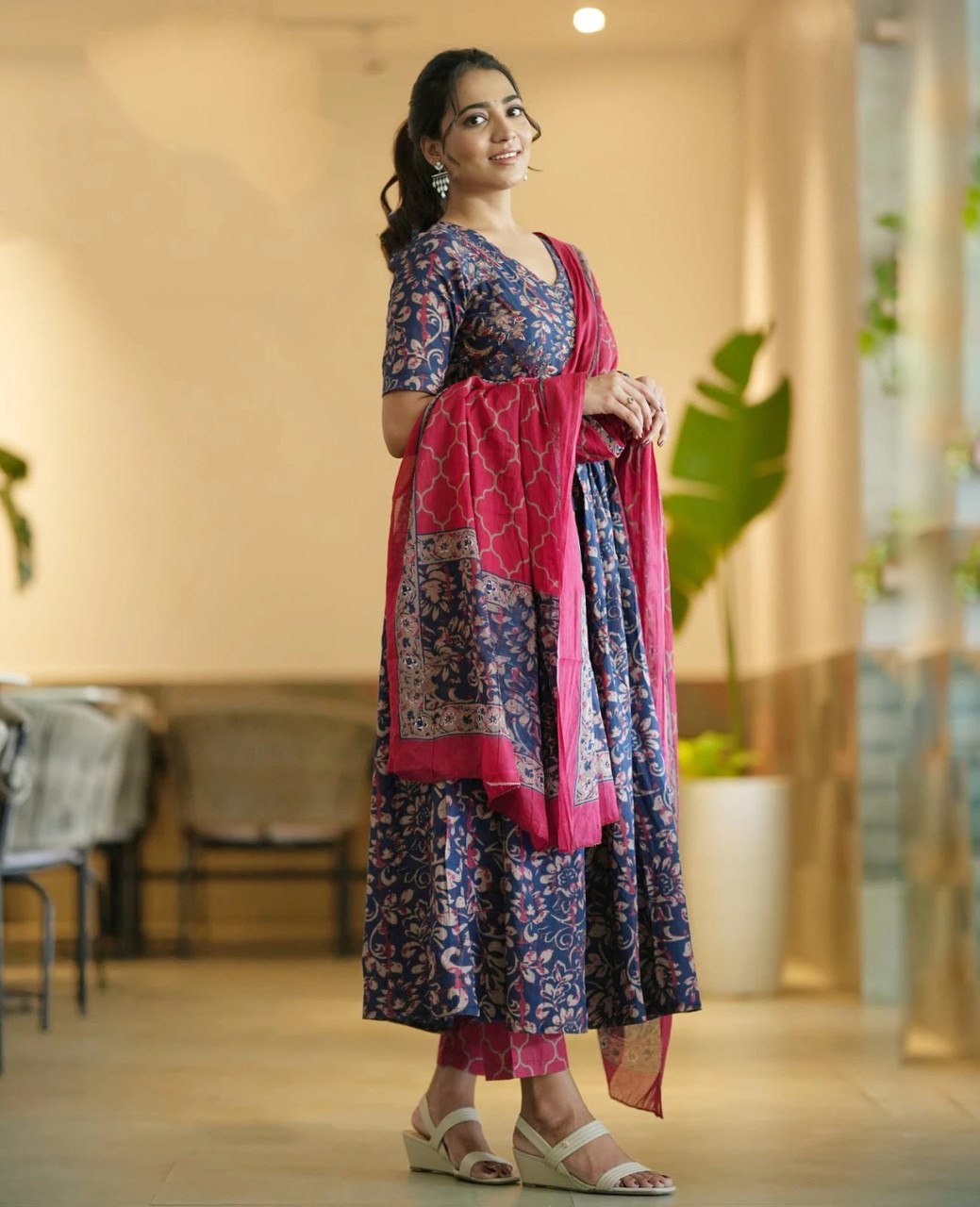 Fully Stiched Rayzon Printed Kurti Pant Dupatta - Image 6