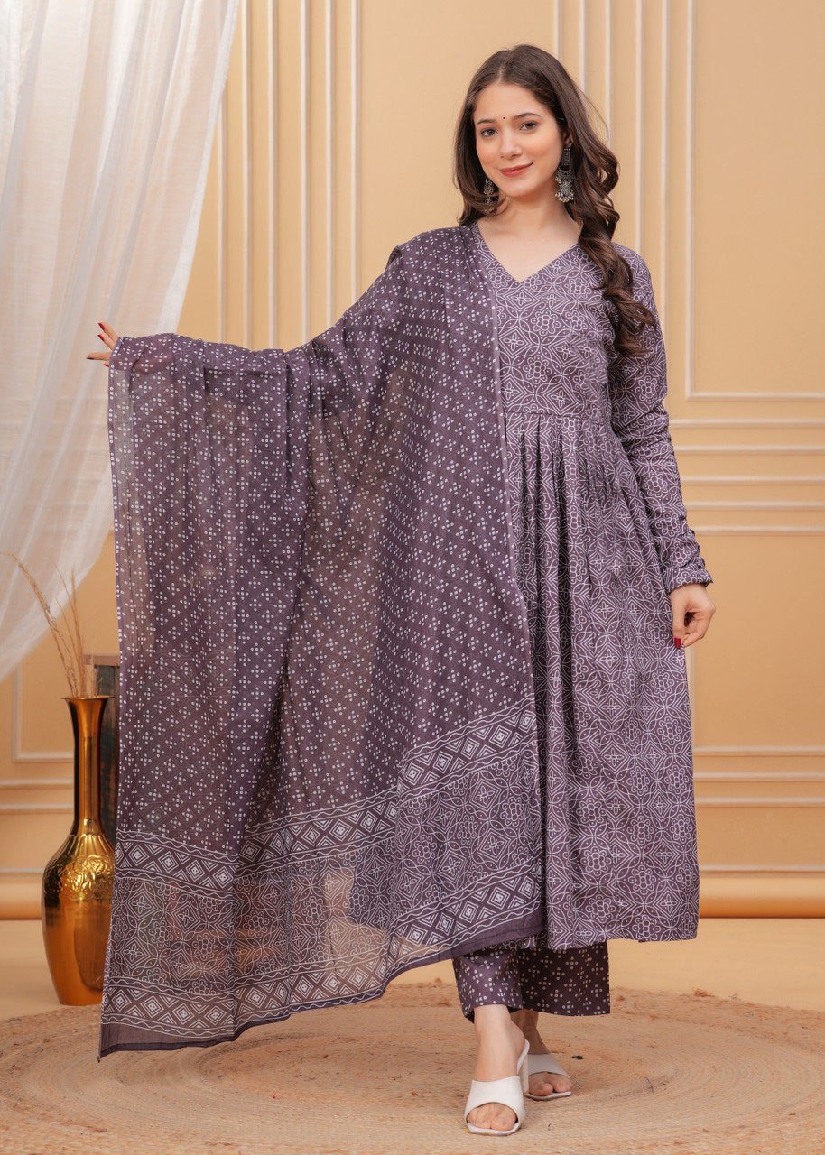 Fully Stiched Rayzon Printed Kurti Pant Dupatta